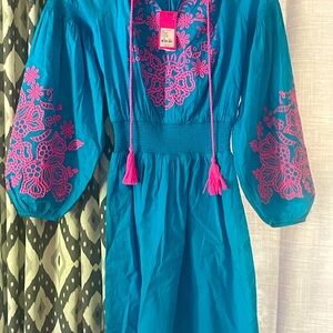 Lilly mid thigh long sleeve dress, thin breathable material